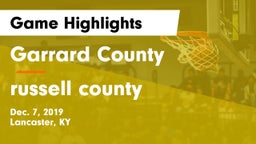 Garrard County  vs russell county Game Highlights - Dec. 7, 2019