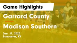 Garrard County  vs Madison Southern  Game Highlights - Jan. 17, 2020