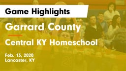 Garrard County  vs Central KY Homeschool Game Highlights - Feb. 13, 2020