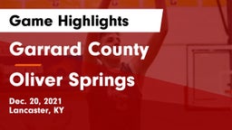 Garrard County  vs Oliver Springs  Game Highlights - Dec. 20, 2021