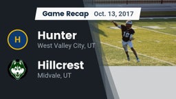 Recap: Hunter  vs. Hillcrest   2017