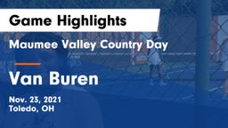 Maumee Valley Country Day  vs Van Buren  Game Highlights - Nov. 23, 2021