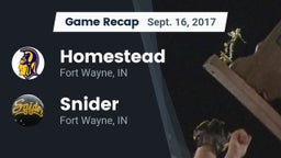 Recap: Homestead  vs. Snider  2017