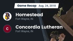 Recap: Homestead  vs. Concordia Lutheran  2018