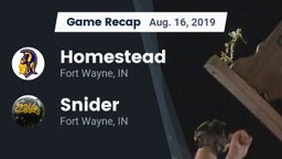 Recap: Homestead  vs. Snider  2019