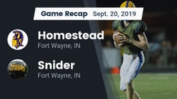 Recap: Homestead  vs. Snider  2019