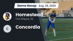 Recap: Homestead  vs. Concordia  2020