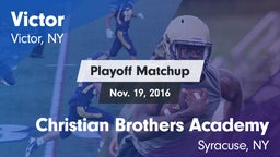 Matchup: Victor  vs. Christian Brothers Academy  2016