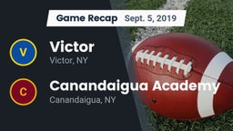 Recap: Victor  vs. Canandaigua Academy  2019