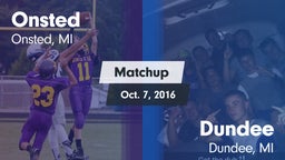 Matchup: Onsted  vs. Dundee  2016