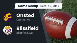 Recap: Onsted  vs. Blissfield  2017