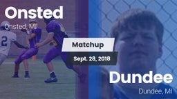 Matchup: Onsted  vs. Dundee  2018