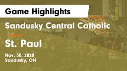 Sandusky Central Catholic vs St. Paul  Game Highlights - Nov. 30, 2020