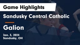 Sandusky Central Catholic vs Galion  Game Highlights - Jan. 3, 2024