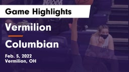 Vermilion  vs Columbian  Game Highlights - Feb. 5, 2022