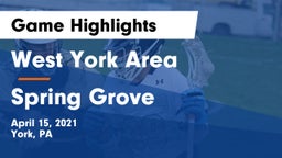 West York Area  vs Spring Grove Game Highlights - April 15, 2021