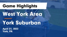 West York Area  vs York Suburban  Game Highlights - April 21, 2022