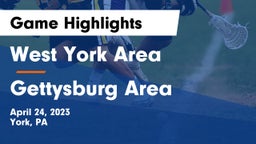 West York Area  vs Gettysburg Area  Game Highlights - April 24, 2023
