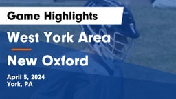 West York Area  vs New Oxford  Game Highlights - April 5, 2024