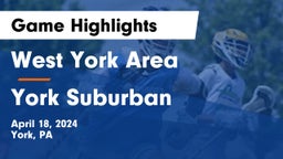 West York Area  vs York Suburban  Game Highlights - April 18, 2024