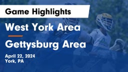 West York Area  vs Gettysburg Area  Game Highlights - April 22, 2024