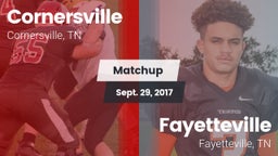 Matchup: Cornersville High vs. Fayetteville  2017