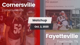 Matchup: Cornersville High vs. Fayetteville  2020