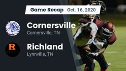 Recap: Cornersville  vs. Richland  2020