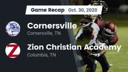 Recap: Cornersville  vs. Zion Christian Academy  2020