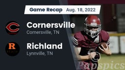 Recap: Cornersville  vs. Richland  2022
