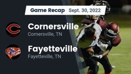 Recap: Cornersville  vs. Fayetteville  2022