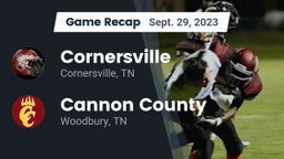 Recap: Cornersville  vs. Cannon County  2023