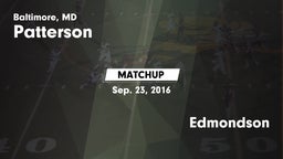 Matchup: Patterson High vs. Edmondson 2016