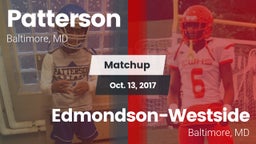 Matchup: Patterson High vs. Edmondson-Westside  2017