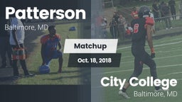 Matchup: Patterson High vs. City College  2018