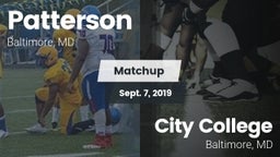 Matchup: Patterson High vs. City College  2019