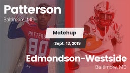 Matchup: Patterson High vs. Edmondson-Westside  2019