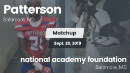 Matchup: Patterson High vs. national academy foundation  2019