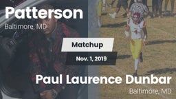 Matchup: Patterson High vs. Paul Laurence Dunbar  2019