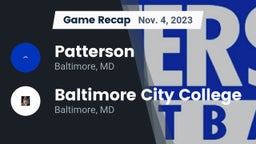 Recap: Patterson  vs. Baltimore City College  2023