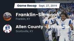Recap: Franklin-Simpson  vs. Allen County - Scottsville  2019