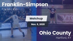 Matchup: Franklin-Simpson vs. Ohio County  2020