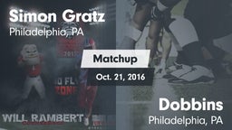 Matchup: Simon Gratz High vs. Dobbins  2016