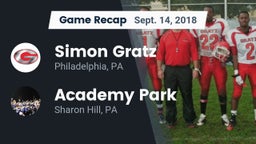 Recap: Simon Gratz  vs. Academy Park  2018
