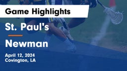 St. Paul's  vs Newman  Game Highlights - April 12, 2024