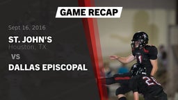 Recap: St. John's  vs. Dallas Episcopal 2016