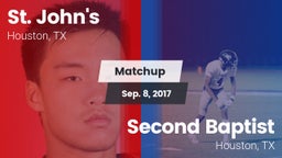 Matchup: St. John's High vs. Second Baptist  2017