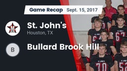 Recap: St. John's  vs. Bullard Brook Hill 2017
