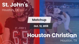 Matchup: St. John's High vs. Houston Christian  2018