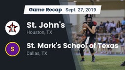 Recap: St. John's  vs. St. Mark's School of Texas 2019